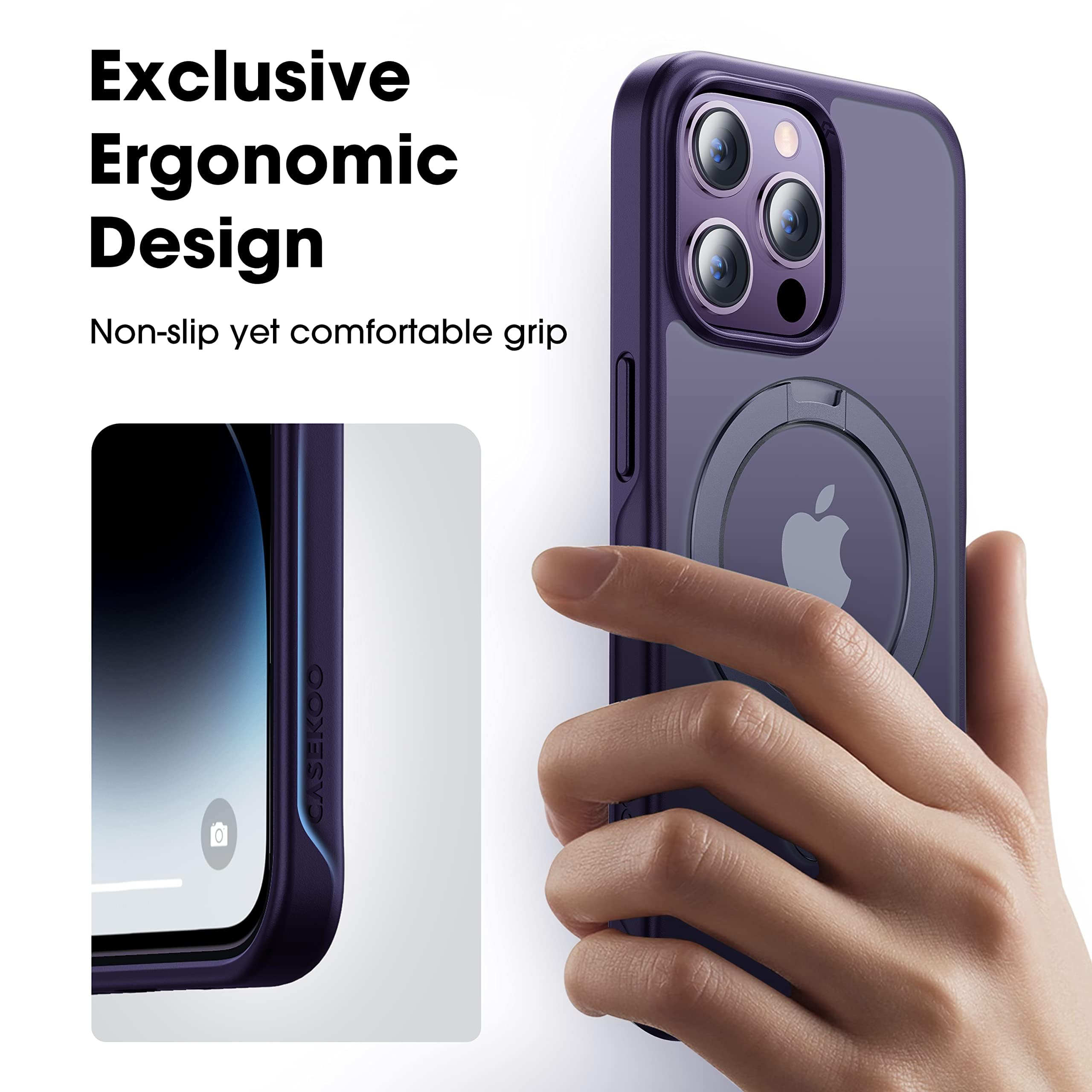 Amazon.com: CASEKOO Designed Case for 14 Pro Max with Magnetic